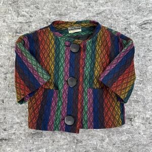 Koret of California Vintage 80s Top MultiColor Union Made AFL CIO Ladies S/M USA